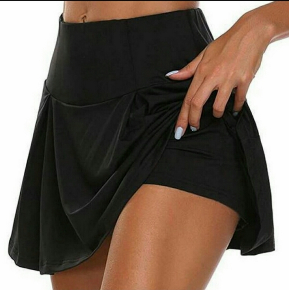Athletic Mini Skort - Tennis Golf Volleyball Sporty Stretchy Skirted Shorts